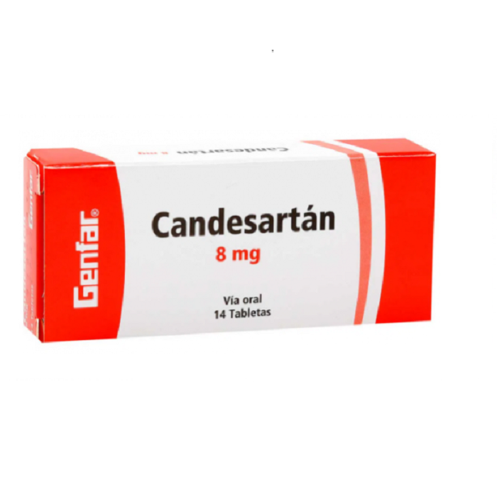 CANDESARTAN 8 MG CAJA X 14 TABLETAS - GENFAR drogueria la de todos Colombia (1) CANDESARTAN 8 MG CAJA X 14 TABLETAS - GENFAR drogueria la de todos Colombia