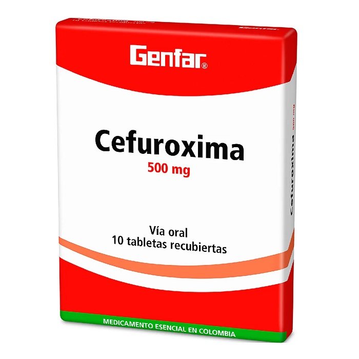 CEFUROXIMA 500 MG CAJA X 10 TABLETAS - GENFAR drogueria la de todos Colombia (1) CEFUROXIMA 500 MG CAJA X 10 TABLETAS - GENFAR drogueria la de todos Colombia