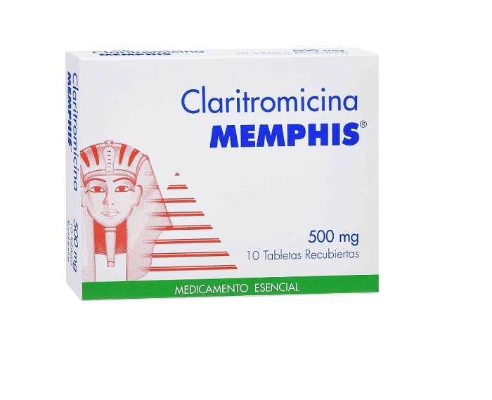 CLARITROMICINA 500 MG 10 TABLETAS - MEMPHIS drogueria la de todos Colombia (1) CLARITROMICINA 500 MG 10 TABLETAS - MEMPHIS drogueria la de todos Colombia