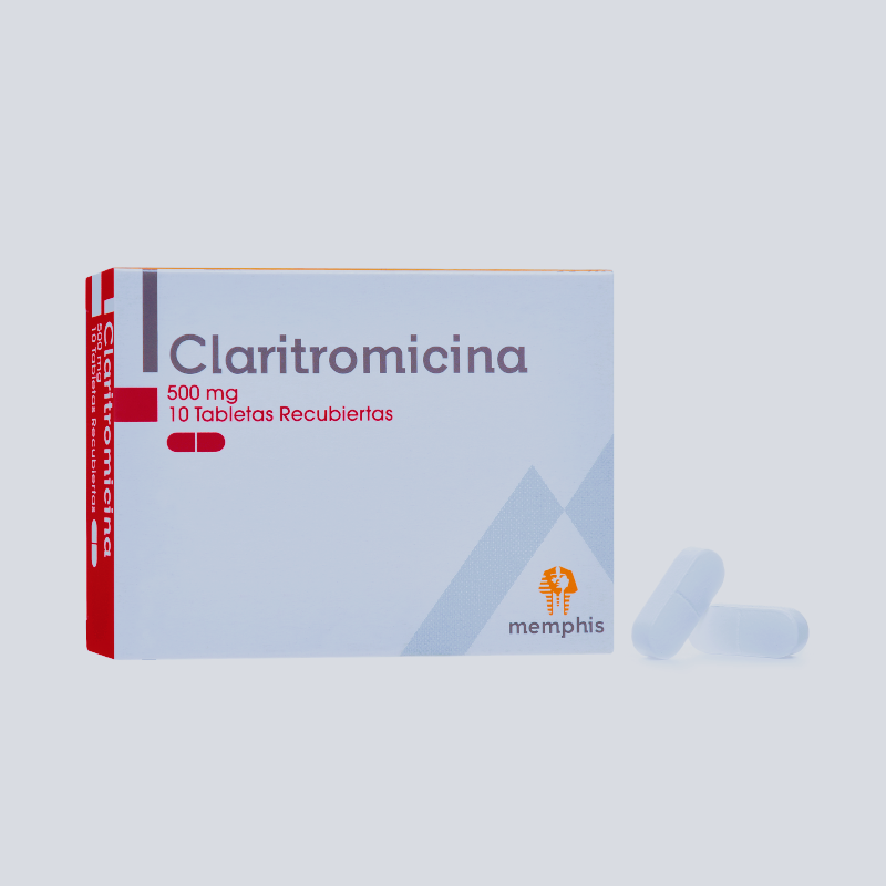 CLARITROMICINA 500 MG CAJA X 10 TABLETAS - MEMPHIS drogueria la de todos Colombia CLARITROMICINA 500 MG CAJA X 10 TABLETAS - MEMPHIS drogueria la de todos Colombia