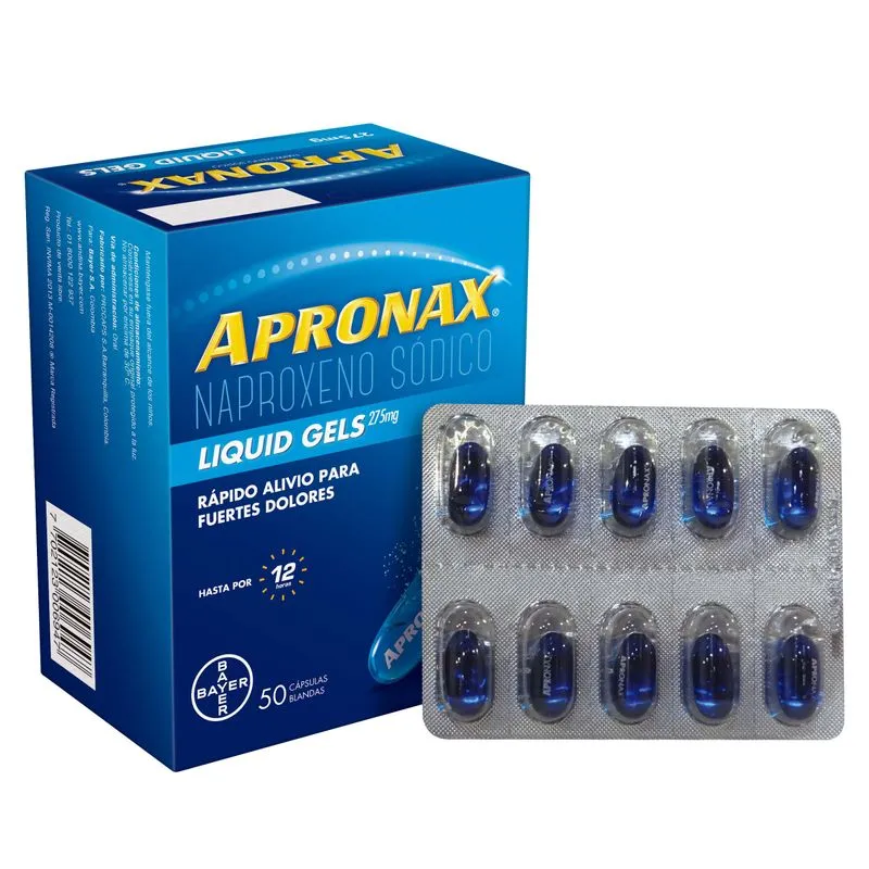 1251455-800-auto APRONAX LIQ GEL CAP 275 mg 275 mg 2013M X CJAX 8 - BAYER-APRO - Imagen 1