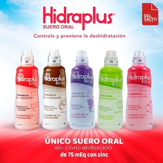 271753819_2199994120154309_4340092225831819029_n Hidraplus 45 Con Zinc Suero Oral Frasco Con 400 mL – todos los Sabores - Imagen 1