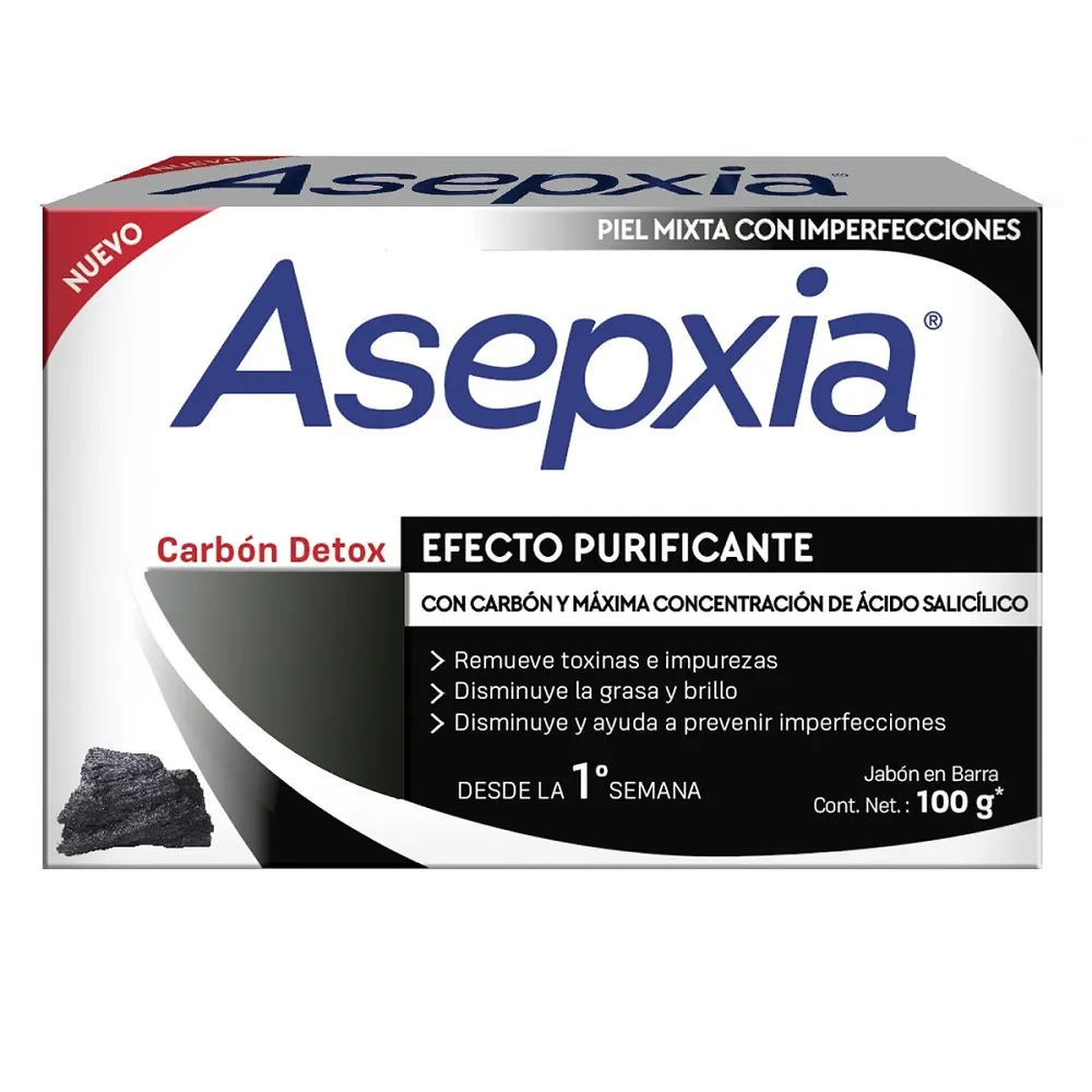 650240035401_1_ASEPXIA-JABON-FACIAL-ANTIACNE-CARBON-100G Asepxia Jabon Facial Antiacne Carbon 100 G - Imagen 1
