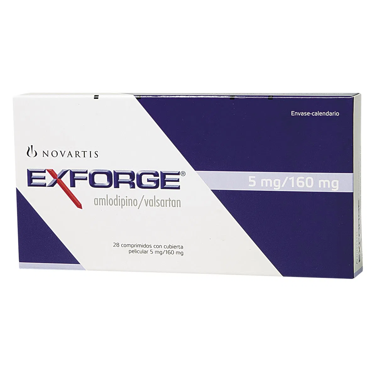 7702635709671 EXFORGE AMLODIPINO /VALSARTAN 5MG/160MG X 28 COMPRIMIDOS - Imagen 1