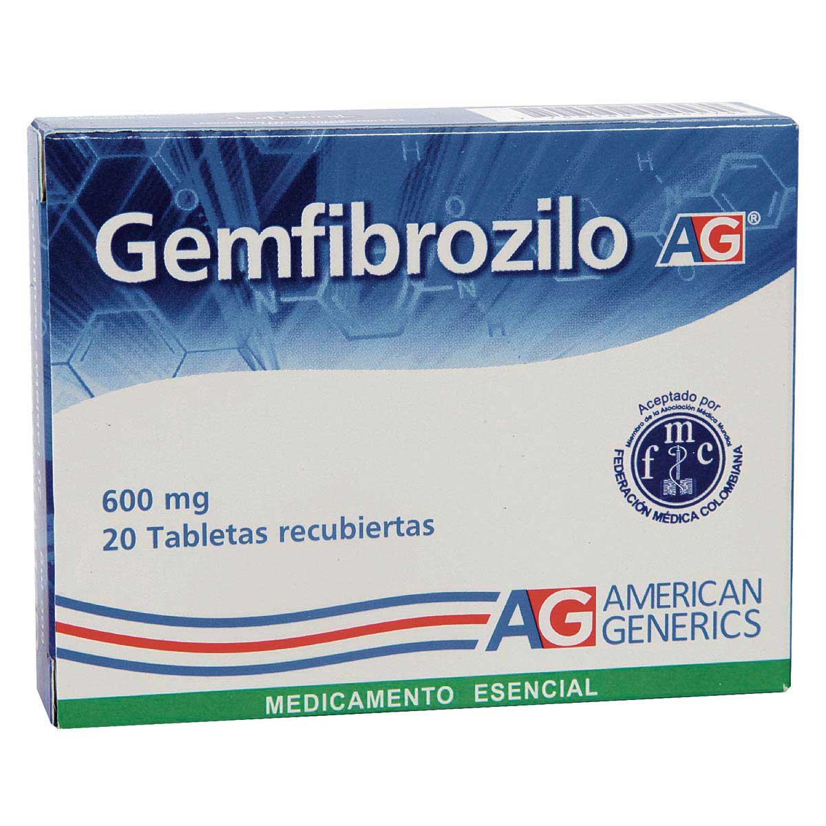 7706569000170 GEMFIBROZILO 600 MG TABLETA RECUBIERTA LA FRANCOL - Imagen 1