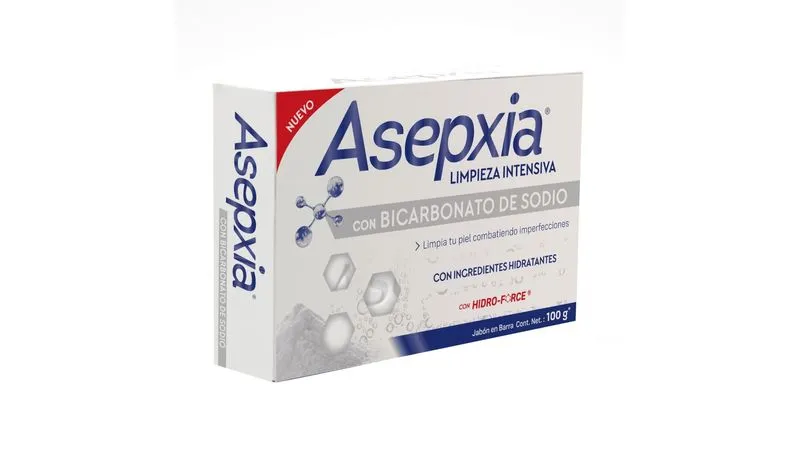 865639-800-450 Asepxia Jabón Facial Antiacné Bicarbonato 100G - Imagen 1