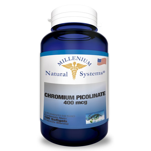 CHROMIUM-PICOLINATE-100-SOFTGELS CHROMIUM PICOLINATE 400 MCG NATURAL SYSTEMS - Imagen 1