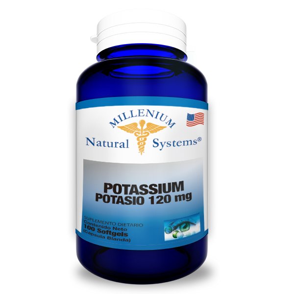 POTASSIUM-120MG-100-PERLAS-SYSTEMS POTASSIUM 120 MG X 100 CAPSULAS - Imagen 1