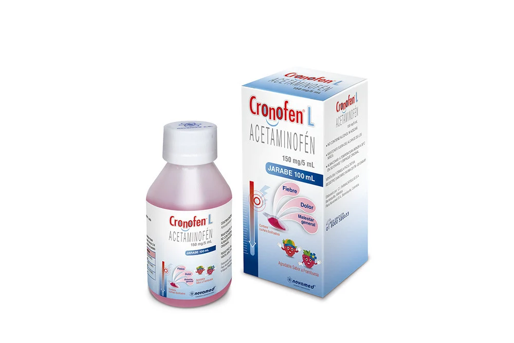comprar-en-cafam-cronofen-l-jarabe-150-mg-5-ml-caja-con-frasco-con-100-ml-sabor-a-fresa-precio Cronofen L Jarabe 150 mg / 5 mL Caja Con Frasco Con 100 mL - Sabor A Fresa - Imagen 1