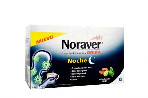comprar-noraver-gripa-noche-caja-con-24-sobres-con-15-g-cu-sabor-panela-limon-precio Noraver Gripa Noche Caja Con 24 Sobres Con 15 g C/U - Sabor Panela, Limón - Imagen 1