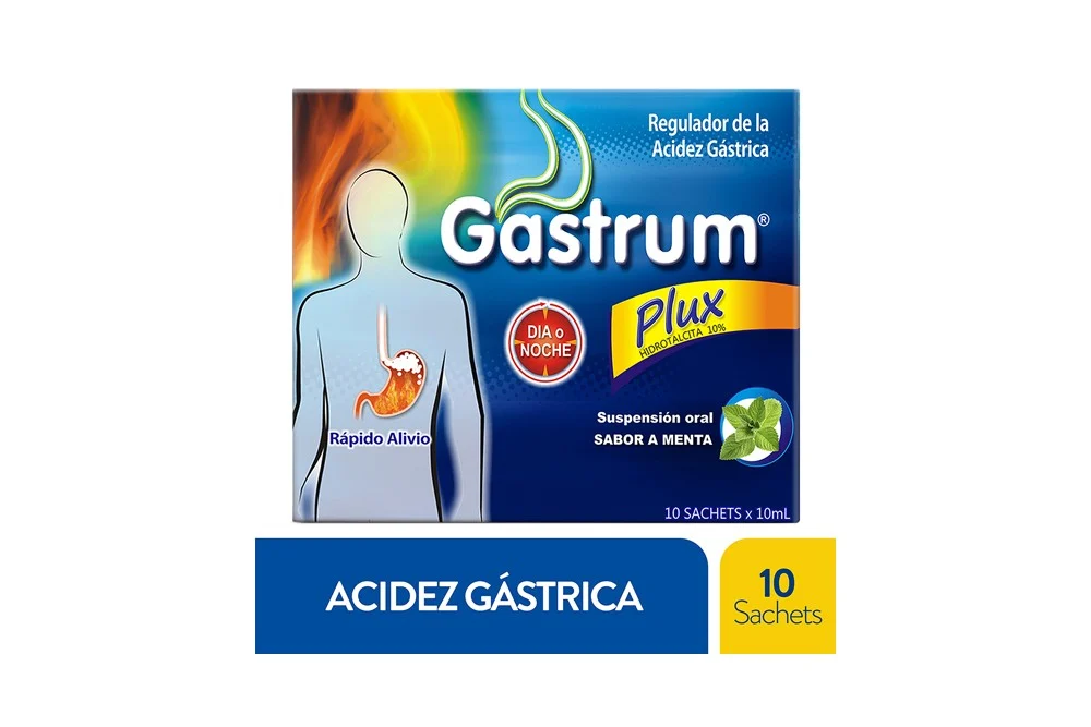 gastrum-plux-suspension-oral-sabor-menta-caja-con-10-sachets-de-10-ml Gastrum Plux Menta Sachet 10 Ml X 10 Sob - Imagen 1