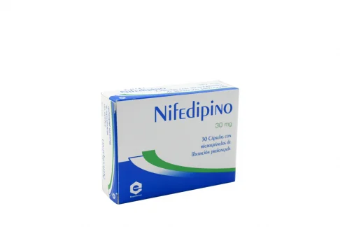 nifedipino-30-mg-caja-con-30-capsulas-de-liberacion-prolongada-rx4 Nifedipino 30 mg Caja Con 30 Cápsulas De Liberación Prolongada - Imagen 1