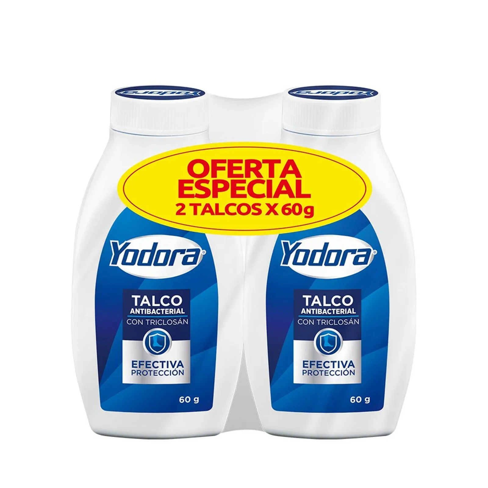 533878-1600-1600 Talco Yodora antibacterial x2und x60g c-u Precio Especial - Imagen 1