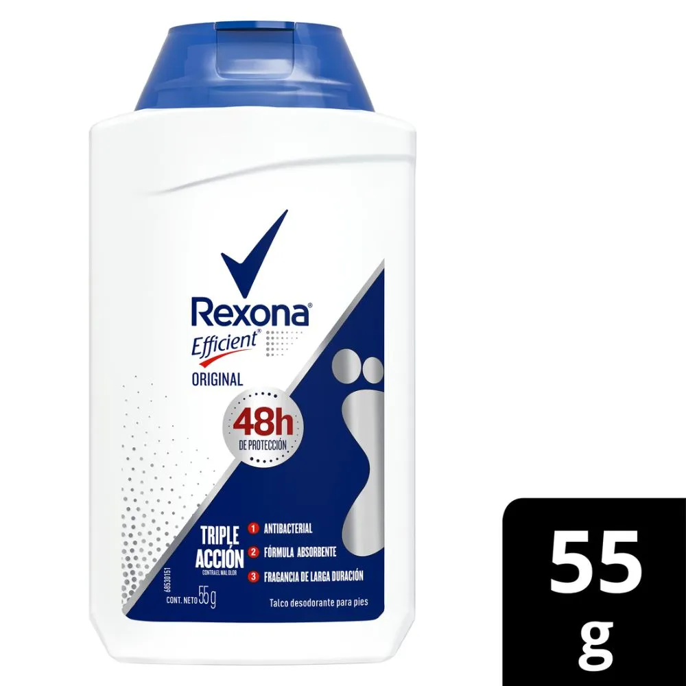 7702006301442 Talco Rexona Efficient Original 55g - Imagen 1