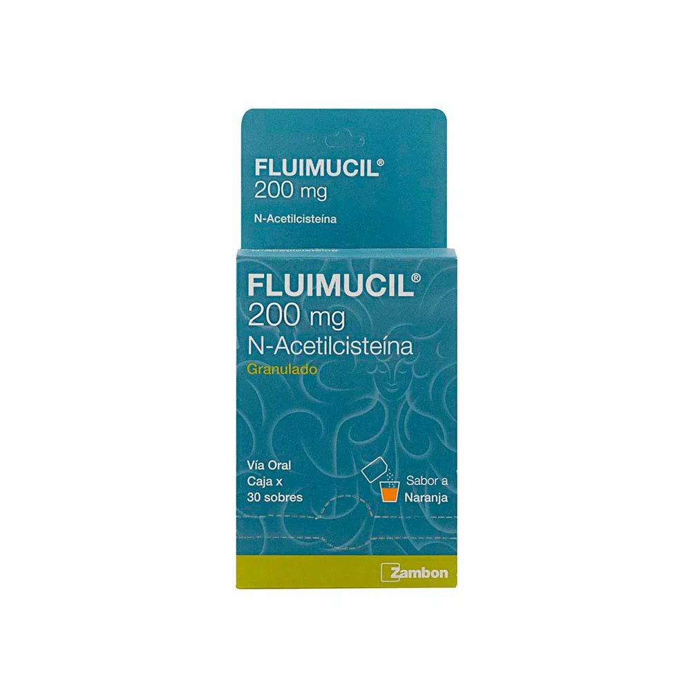 7703445030047 Fluimicil Polvo 200 Mg Caja Con 30 Sobres - Imagen 1
