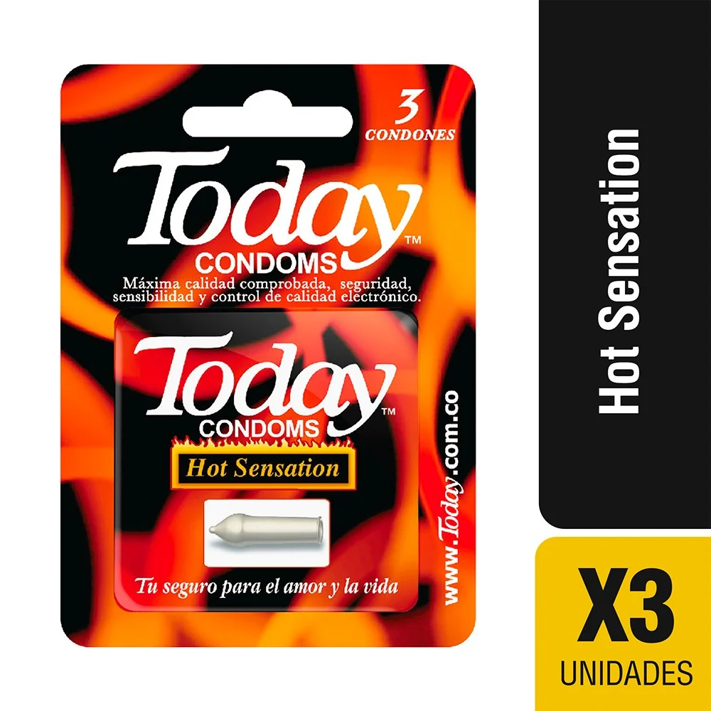 comprar-en-cafam-today-hot-sensation-empaque-con-3-condones-precio Condones Today Hot Sensation Empaque Con 3 Unidades - Imagen 1