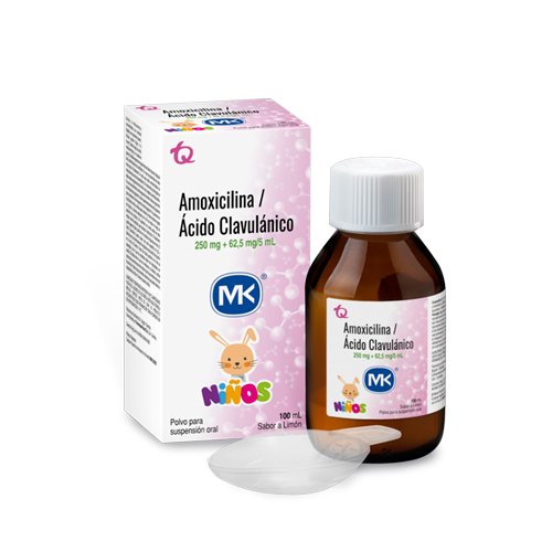44126 Amoxicilina Acido Clavulanico 250/625 Mg Fco 100 Ml Susp Mk - Imagen 1