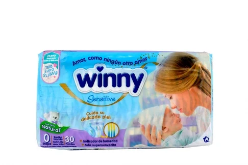 comprar-etapa-0-panal-winny-sensitive-paca-con-30-unidades-precio Etapa 0 Pañal Winny Sensitive Paca Con 30 Unidades - Imagen 1